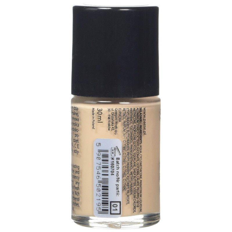 Paese Cosmetics 01 Light Beige Long Cover Fluid Foundation 30