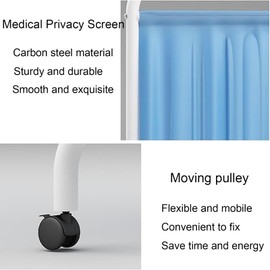 RAUMPA Medical Privacy Screen Portable 6 ft Tall Freestanding Room Divider Panel with Wheels, Rolling Temporary Wall Partition for Clinic Office Beauty Salon Yellow