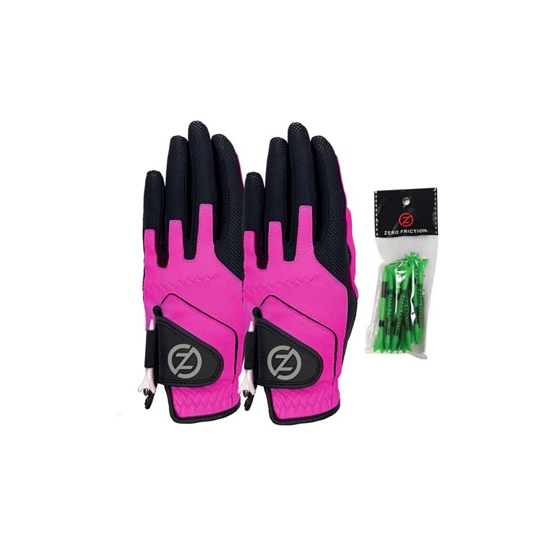 Zero Friction Junior Synthetic Left Hand Golf Gloves 2 Pack,