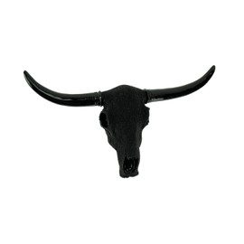 Black Beaded Bull Western Steer Skull Wall Decor