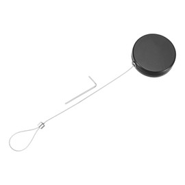 MECCANIXITY 3.3ft Retractable Cable Lock with Latch Remote Control Security Lock with Adjustable Cord Tether Anti Theft for Laptop, TV, 150 G, Black