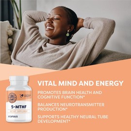 Vimergy 5-MTHF Capsules - Supports Brain & Cognitive Health (60 Count)