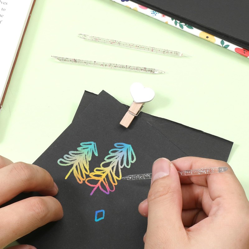 100 PCS Christmas Plastic Stylus for Scratch Art, 3.7 Inch