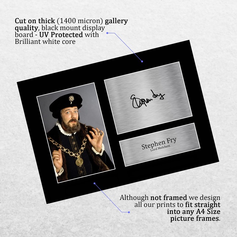 HWC Trading A4 Stephen Fry Blackadder Lord Melchett Gifts Printed
