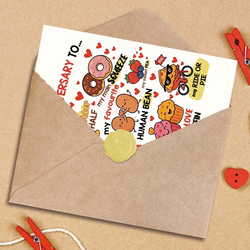 Asmallgf Cute Anniversary Card Gifts for Women Men Him Her