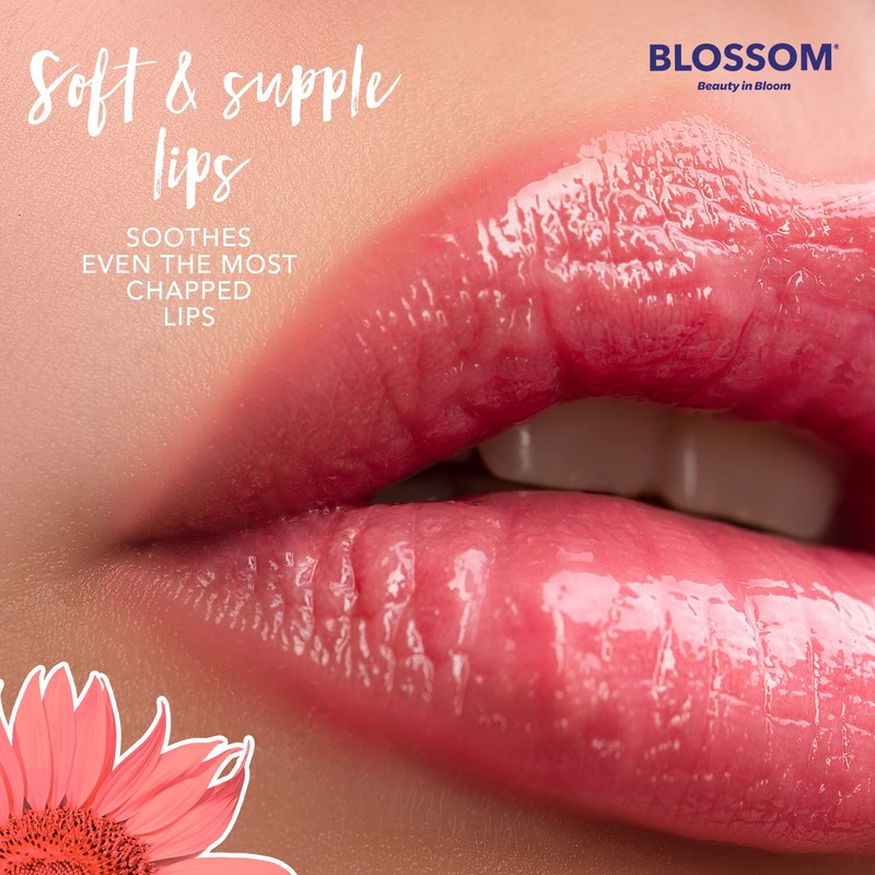 Blossom Scented Moisturizing Lip Gloss Tubes, Infused with Real Flowers,