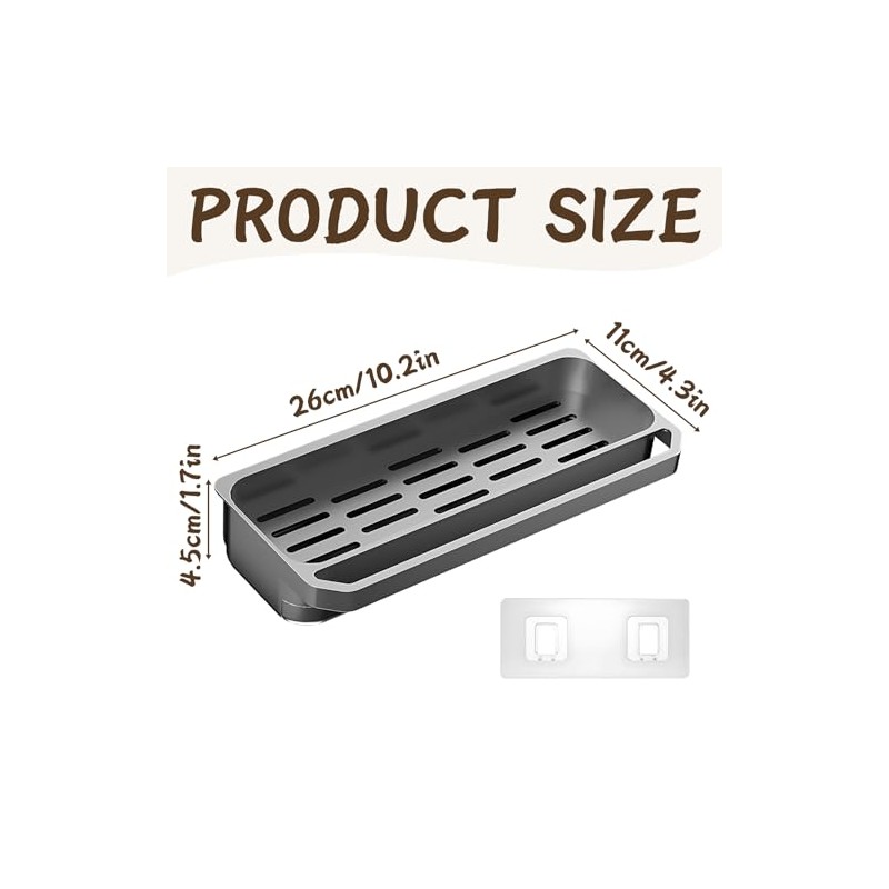 Kitchen Organisation, Sink Organiser, Wall Kitchen Shelf, No Drilling, Storage