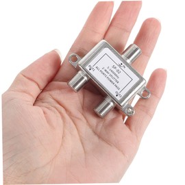 Operitacx Two Splitters Splitter Cable for Headset Cable Splitter Satellite Wire Splitter Antenna for Tv Amplified Antenna Coax Splitter Television Wired Aluminum Alloy