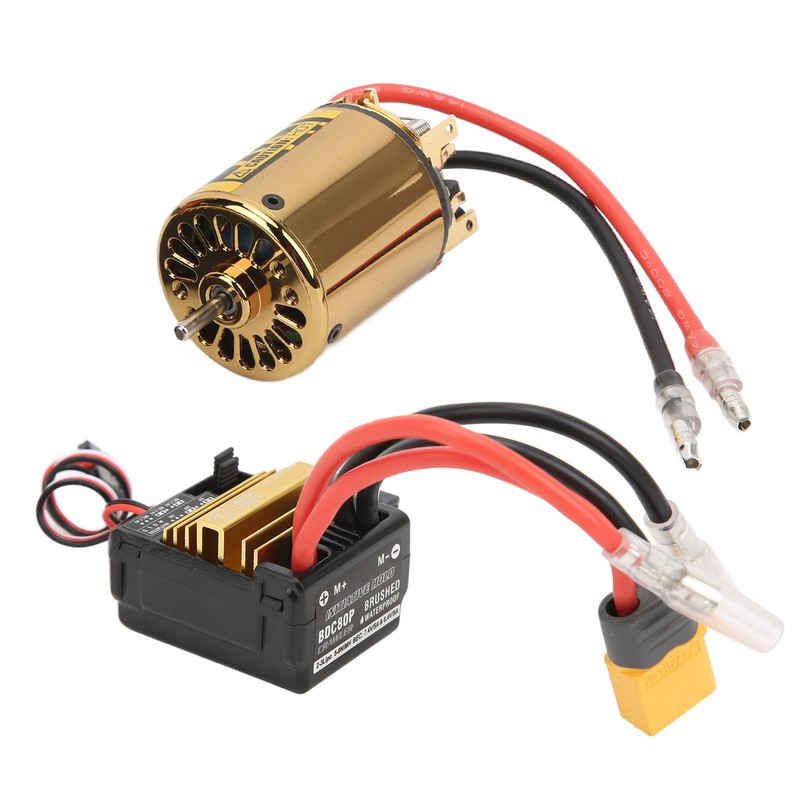 RC 540PLUS V2 5 Slot Brushed Motor Set with 80A