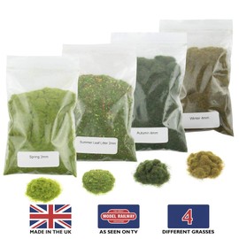 War World Scenics Static Grass Starter Kit 2 – Modelling Model Railway Railroad Wargame Layout Scenery Terrain Landscape Diorama Materials Track All Gauges