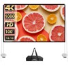 Outdoor Projector Screen with Stand 100 Inch: Portable Projection Screen