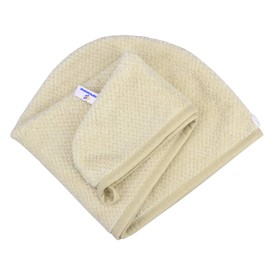 Towel Cap, Hair Cap, Hair Dry Towel, Pool Towel, Dry Cap, Shower Cap, Quick Drying, Hair Towel, Lightweight, Strong Water Absorbency, Bathtub (Khaki)