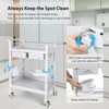 Medical Mobile Trolley Cart 2-Shelf 220 LBS Max Load Rolling