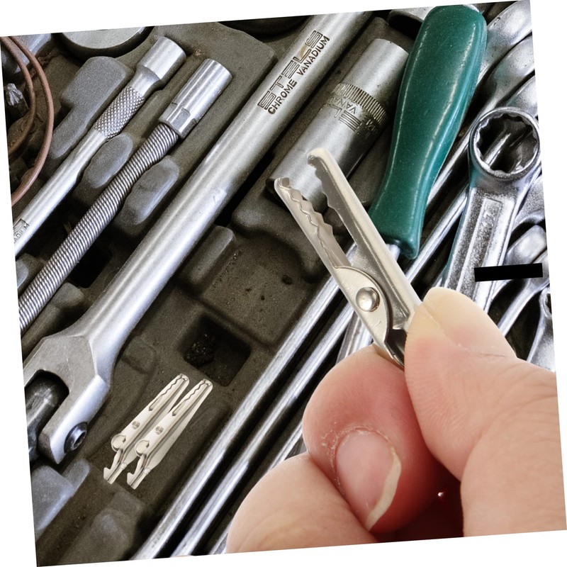 LALAFINA 3sets Alligator Clips Spring Clamps Durable Electrical Test Clamps