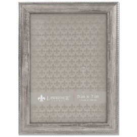 Lawrence Frames Classic Bead Picture Frame, 5x7, Silver