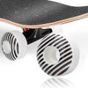4PCS 95A PU White Stripe 52x30mm Skateboard Double Rocker Wheel