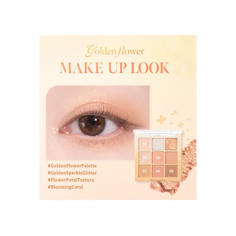 DASIQUE Golden Flower Collection Set (Shadow + Cheek +Tint) 3items