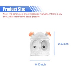 DUSCOKE 5PCS Cute Ghost Car Dashboard Ornament, Funny Auto Rear View Mirror Accessories, Vehicle Interior Decorations Ornament Accessories for Home, Office, Garden (Ghost)