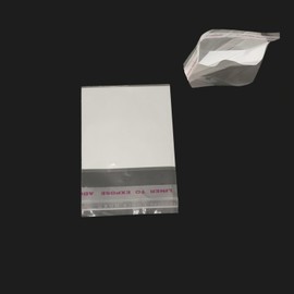 Aumni Crafts BOPP Cellophane Self Adhesive Pouches (200 PCs) 3.5x4.5 Inch White With 2 Sides Multipurpose Packing Bags Covers