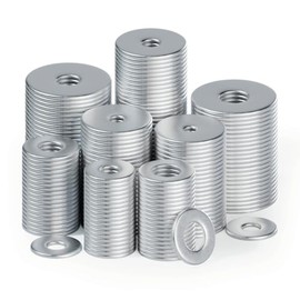 100 Pcs M6 Washers for Bolts & Screws, Large Penny Washers M6 x 18mm, Stainless Steel Washerss, Metal Flat Washer Set, Round Plain Spacers Washer for Repair