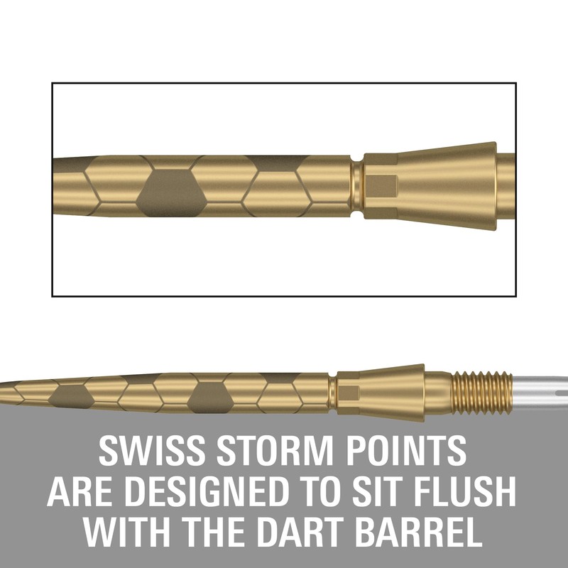 Target Darts Swiss Point Storm Steel Points, Onyx (Pack of