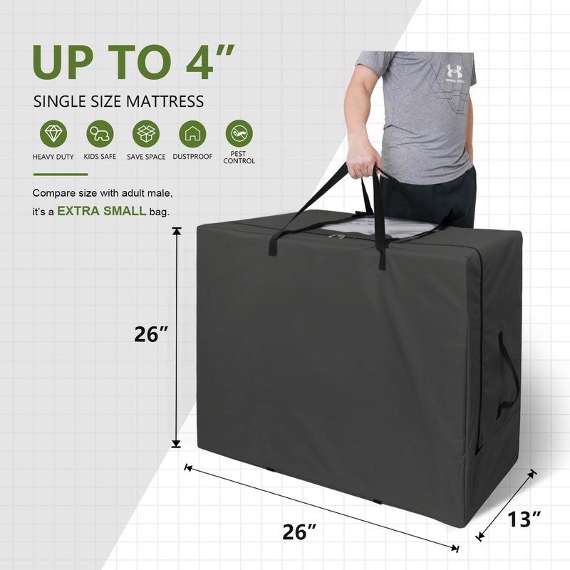Cuddly Nest Folding Mattress Storage Bag - Heavy Duty Carry
