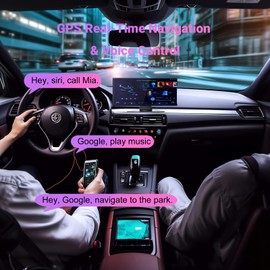 Wireless Carplay Screen for Car with Backup Camera – Compatible with Apple Car Play & Android Auto, GPS Navigation, and Mirror Link, Fits All Vehicles (9.3“)