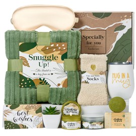 Self Care Gifts for Women Get Well Soon Gifts Basket, Thinking of You Gifts with Tumbler Scented Candles and Relaxing Spa Gifts for Mom Wife Best Friends