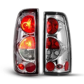 WOLFSTORM Tail Lights for 1999-2006 Chevy Silverado and 1999-2002 GMC Sierra,Not Fit Barn Door and Stepside Models, Chevy Silverado Tail Lamps Assembly Replacement