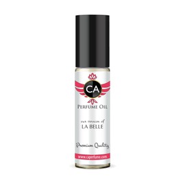 CA Perfume Impression of La Belle for Women Eau De Parfum Amber Vanilla Scent Long Lasting Perfumes for Women Travel Size TSA Ready for Day and Night Wear 0.33 Fl Oz 10ml