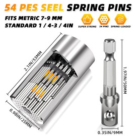 Super Universal Socket Tools Gifts for Mens Fathers Day Dad Gifts from Daughters Son Kids Wife Universal Socket Power Drill Adapter (7-9MM) Cool Tools Gadgets for Men Birthday gifts for Women Men (1)