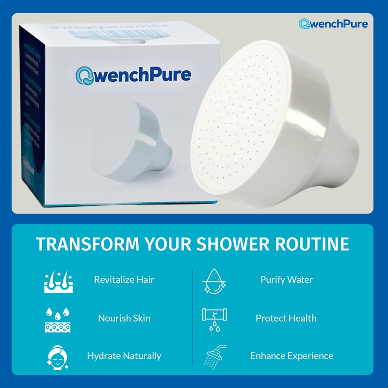 QwenchPure Showerhead Filter Replacement Cartridge – 100% KDF-55 for Hard