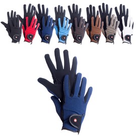HKM by Reiterladen24 Professional Riding Gloves, Nubuck Imitation Leather, s