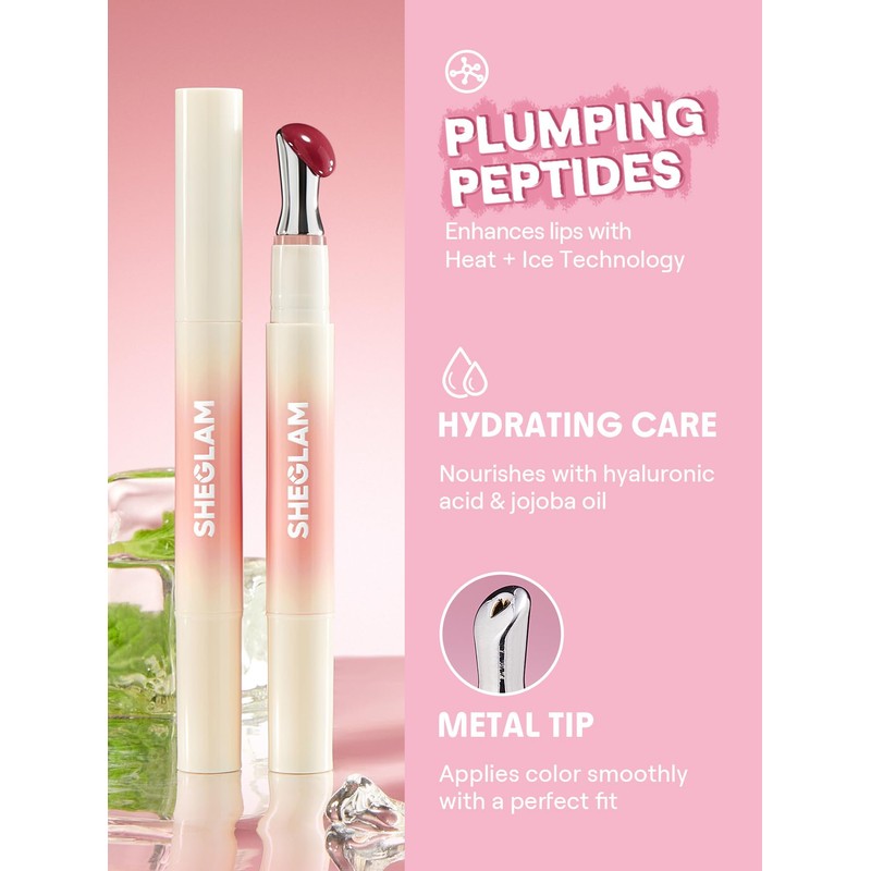 SHEGLAM Hydrating Lip Gloss Cruelty-Free Plumping Peptides-Toffee Kiss