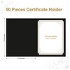 BELLE KR® Black Certificate Holders 8.5 x 11, 50 Pcs