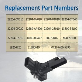 MANATEE 22204-0V010 Mass Air Flow Sensor Compatible with 2010-2020 Toyota Camry Corolla Sienna 4Runner Prius, Lexus CT200H RX350 HS250h GS350, Scion TC, 22204-0V020 22204-28010 MAF Meter Sensor