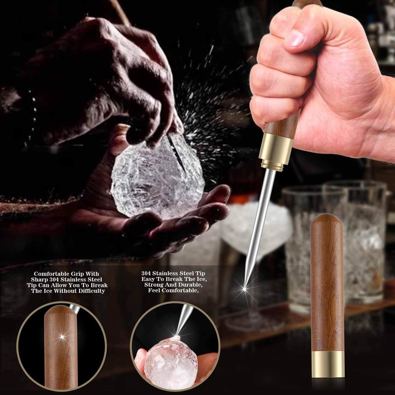 【Pack of 2】Ice Pick, Ice Pick Tool With Cover Non-Slip,