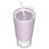 Ello Tidal Glass Tumbler with Straw, Cashmere Pink, 20 oz.