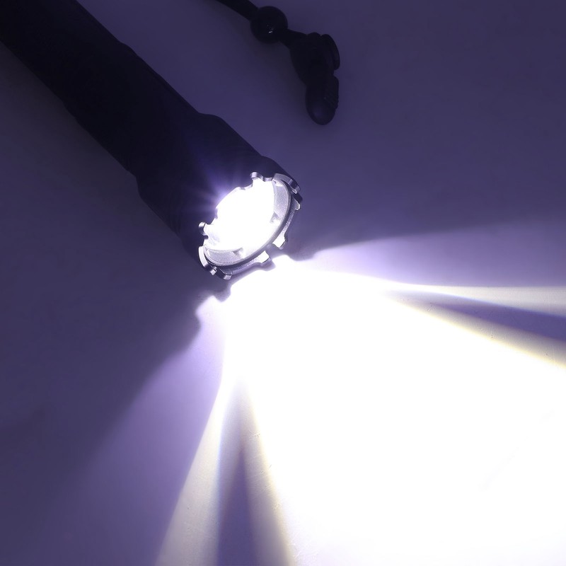 LED Camping Flashlight 5000LM Super Bright Magnetic Telescopic Zoom Waterproof