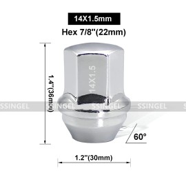 SSINGEL 20 Chrome 14x1.5 OEM Factory Style Fit Dodge Chrysler Jeep RAM