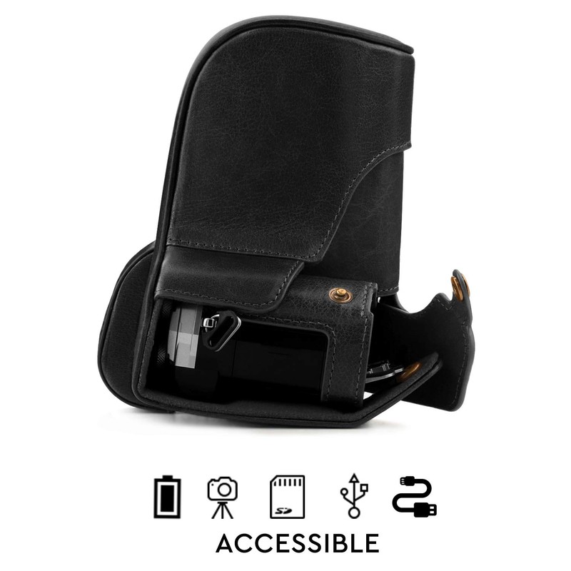 MegaGear MG1862 Ever Ready Genuine Leather Camera Case Compatible with