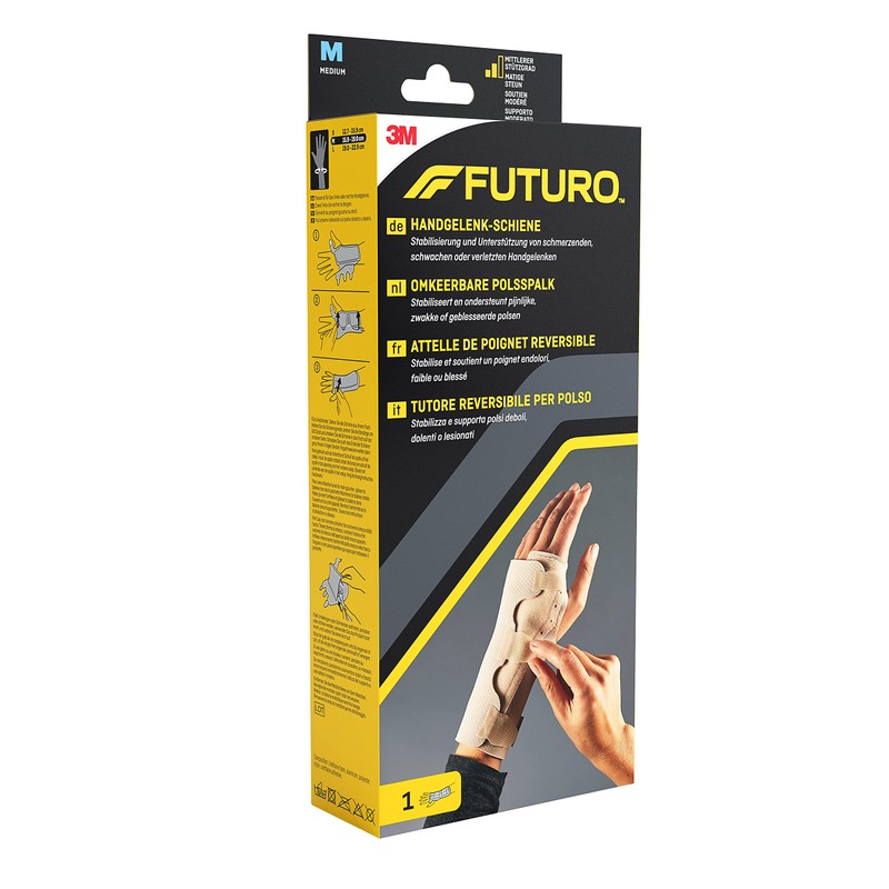 FUTURO FUT47854 Classic Handgelenk-Schiene, beidseitig tragbar, latexfrei, Größe M, 15,9