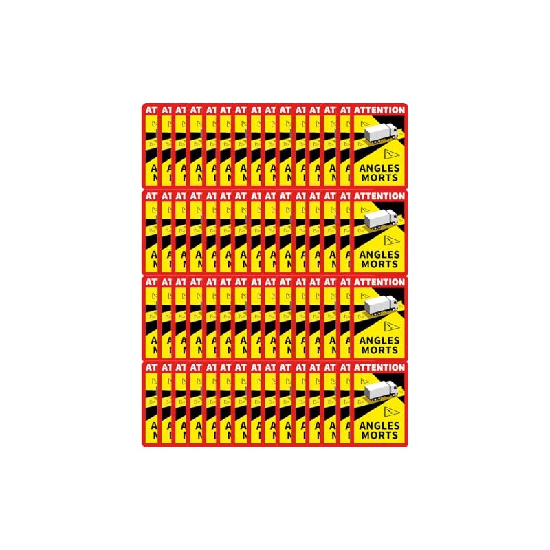 Mychicels 60 x Blind Spot Stickers Laminated UV Protection Truck