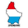 Squiddy Luxembourg Map with Flag - Vinyl Sticker Decal for Phone, Laptop, Water Bottle - 3"