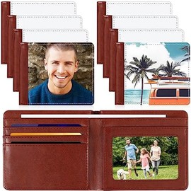 Nvanvmm 4PCS Sublimation Wallet Blank Heat Transfer Sublimation Bank Card Holder Compact Wallet for Christmas Father'S Day Office