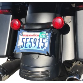 Motherwell Maltese License Plate Frame Gloss Black For Road Glide & Street Glide