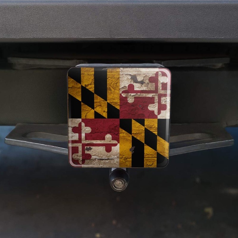 GRAPHICS & MORE Rustic Distressed Maryland State Flag Tow Trailer