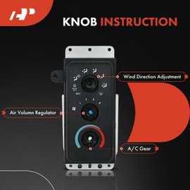 A-Premium Heater Climate Control Panel Module Compatible with Dodge Ram 1500 1999-2001, Ram 2500 1999-2002, Ram 3500 1999-2002 - Without Power Mirrors