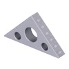 Aladeno Triangle Ruler, Aluminum Alloy Right Angle Ruler, 45/90 Degree,