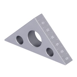 Aladeno Triangle Ruler, Aluminum Alloy Right Angle Ruler, 45/90 Degree, Imperial and Metric Scale, Carpenter's Square Measuring Tool, Woodworking Tools for